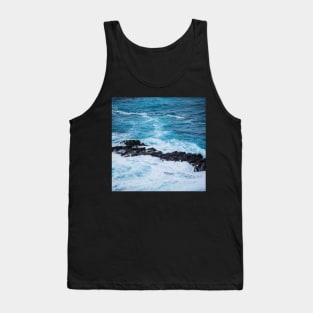 Blue Frothy Ocean Tank Top